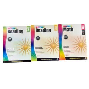 Carson Dellosa Education Spectrum Guides Lot of 3 Reading/Math Homeschool SC